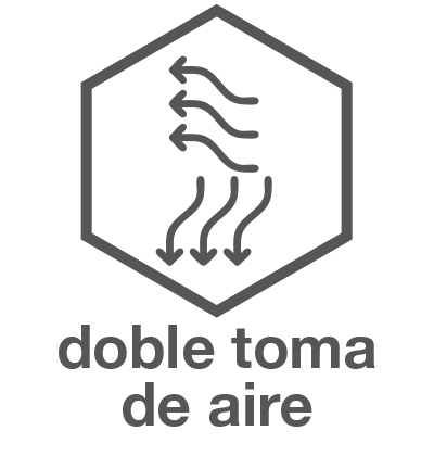 Doble toma de aire 